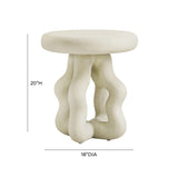 Maddie Cream Textured Side Table by TOV Furniture at Eve Furniture