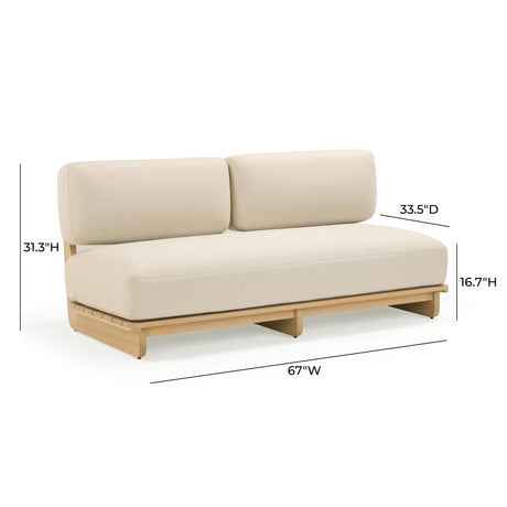 Reavan Cream Outdoor Lounge Sofa by TOV Furniture at Eve Furniture