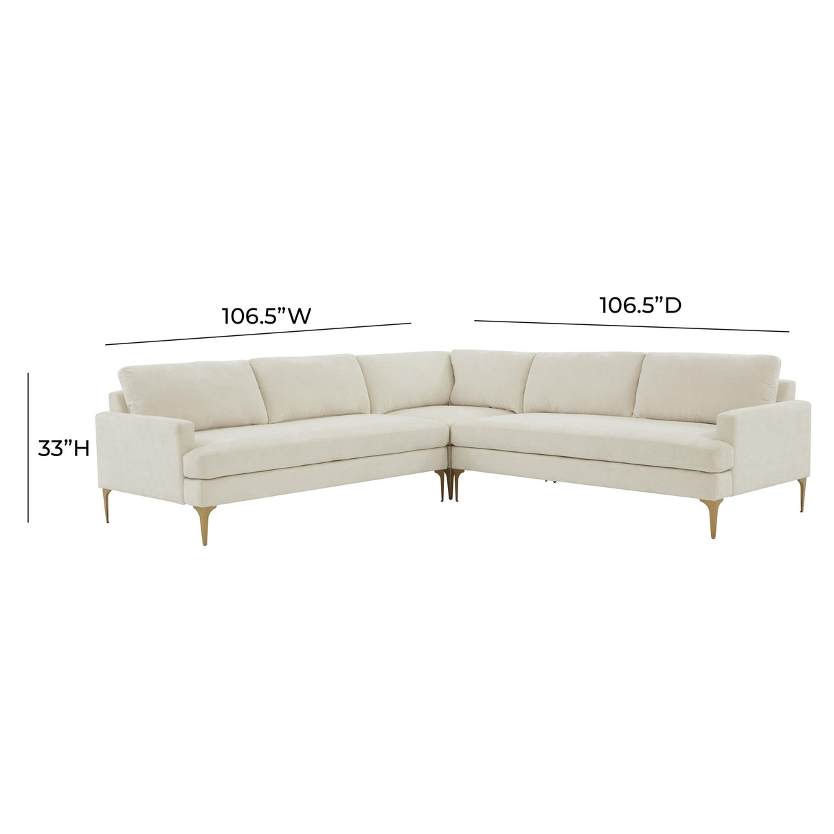 Serena Velvet L-Sectional by TOV Furniture at Eve Furniture
