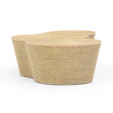 Slab Natural Seagrass Coffee Table by TOV Furniture at Eve Furniture