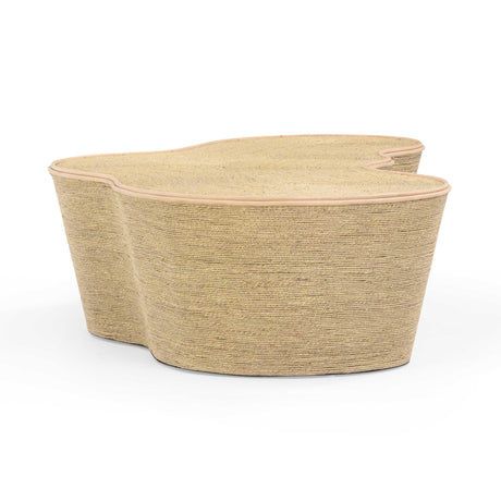 Slab Natural Seagrass Coffee Table by TOV Furniture at Eve Furniture