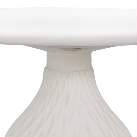 Tulum Ivory Concrete Indoor / Outdoor Round Coffee Table by TOV Furniture at Eve Furniture