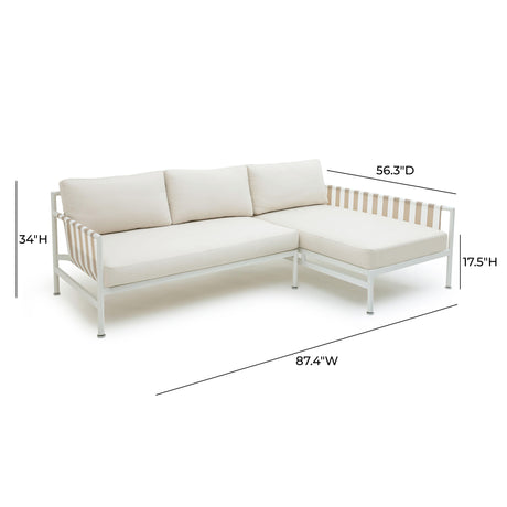 Dunes Cream Outdoor Sectional by TOV Furniture at Eve Furniture