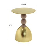 Daleyza Gold Side Table by TOV Furniture at Eve Furniture