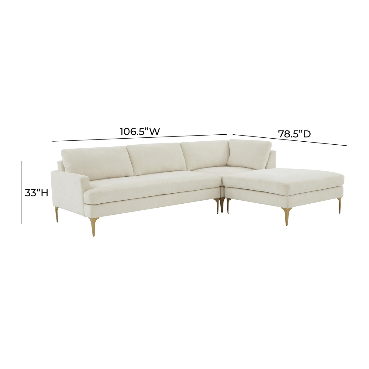 Serena Velvet Chaise Sectional by TOV Furniture at Eve Furniture