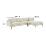 Serena Velvet Chaise Sectional by TOV Furniture at Eve Furniture