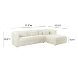 Callie Velvet Sectional by TOV Furniture at Eve Furniture