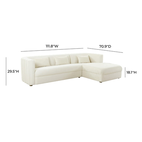 Callie Velvet Sectional by TOV Furniture at Eve Furniture