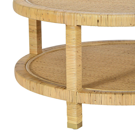 Amara Natural Rattan Coffee Table by TOV Furniture at Eve Furniture