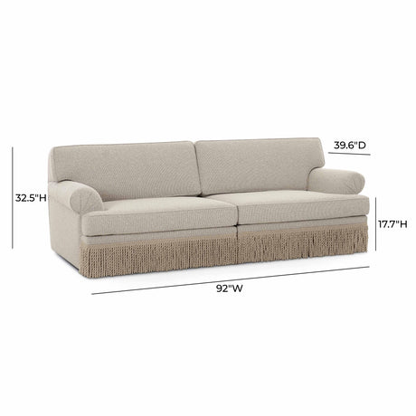Yvette Cream Boucle Modular Sofa by TOV Furniture at Eve Furniture