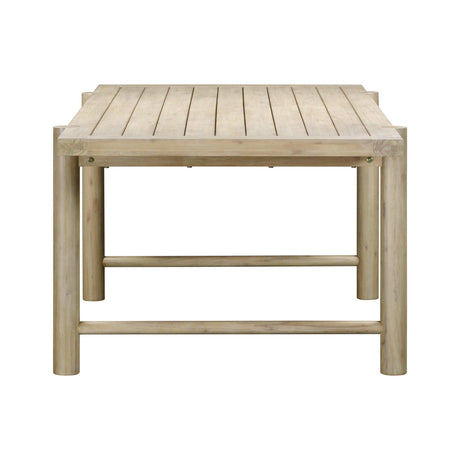Gata Light Teak Outdoor 87" Rectangular Dining Table by TOV Furniture at Eve Furniture