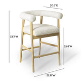 Spara Performance Boucle Counter Stool by TOV Furniture at Eve Furniture