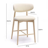 Zinea Performance Textured Velvet Counter Stool by TOV Furniture at Eve Furniture