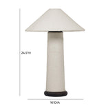 Faith White Boucle Table Lamp by TOV Furniture at Eve Furniture
