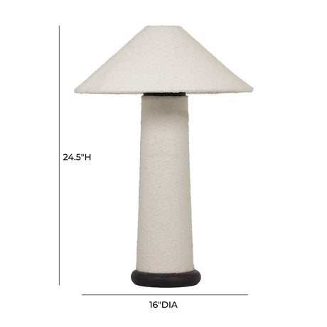 Faith White Boucle Table Lamp by TOV Furniture at Eve Furniture