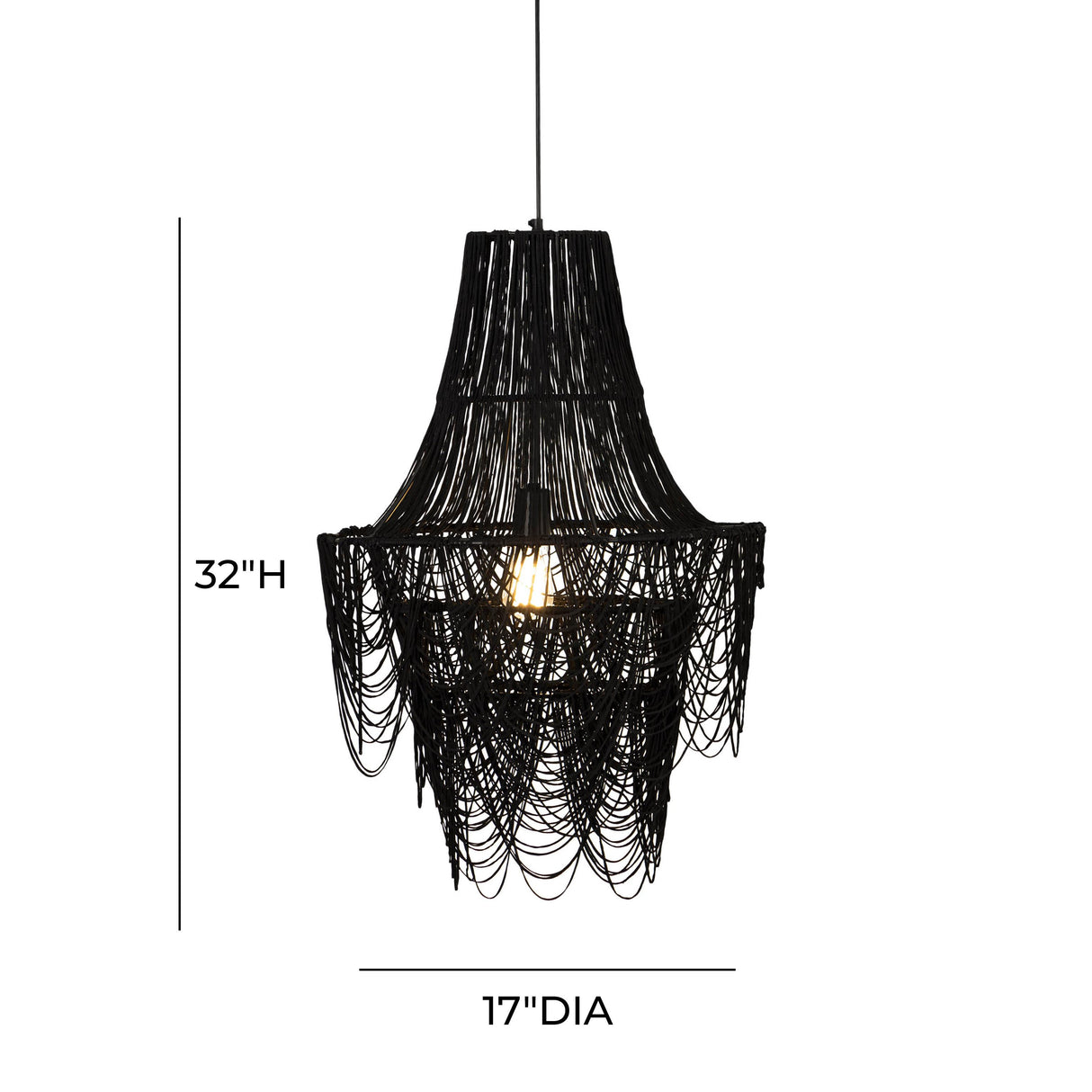 Raipur Black Pendant by TOV Furniture at Eve Furniture