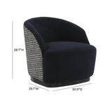 Reese Black Velvet Swivel Chair by TOV Furniture at Eve Furniture