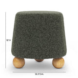 Jaine Loose Mohair Stool by TOV Furniture at Eve Furniture