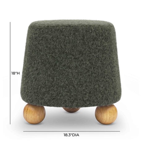 Jaine Loose Mohair Stool by TOV Furniture at Eve Furniture