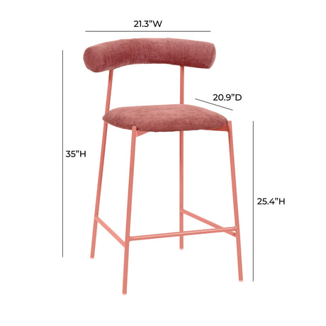 Liliana Performance Velvet Stool by TOV Furniture at Eve Furniture