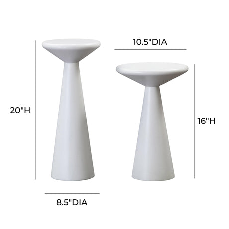 Gianna Concrete Accent Tables - Set of 2 by TOV Furniture at Eve Furniture