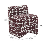 Pippa Geometric Jacquard Weave Stool by TOV Furniture at Eve Furniture