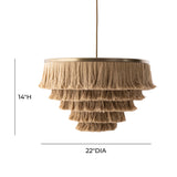Sarai Natural Fringe Pendant by TOV Furniture at Eve Furniture