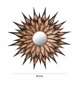 Sunflower Antique Wall Mirror by TOV Furniture at Eve Furniture