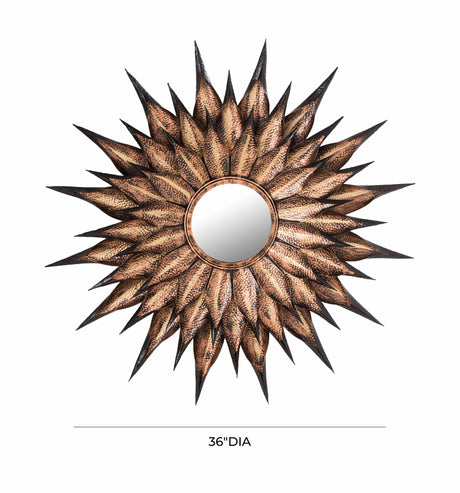 Sunflower Antique Wall Mirror by TOV Furniture at Eve Furniture