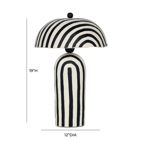Maiori Striped Papier Mache Table Lamp by TOV Furniture at Eve Furniture