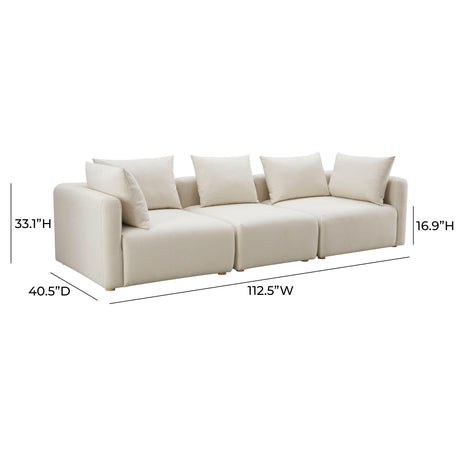 Hangover Cream Performance Linen Sofa by TOV Furniture at Eve Furniture