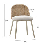 Alexa Rattan Performance Fabric Dining Chair by TOV Furniture at Eve Furniture