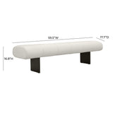 Karol Cream Performance Vegan Leather Bench by TOV Furniture at Eve Furniture