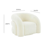 Slipper Upholstered Swivel Chair by TOV Furniture at Eve Furniture
