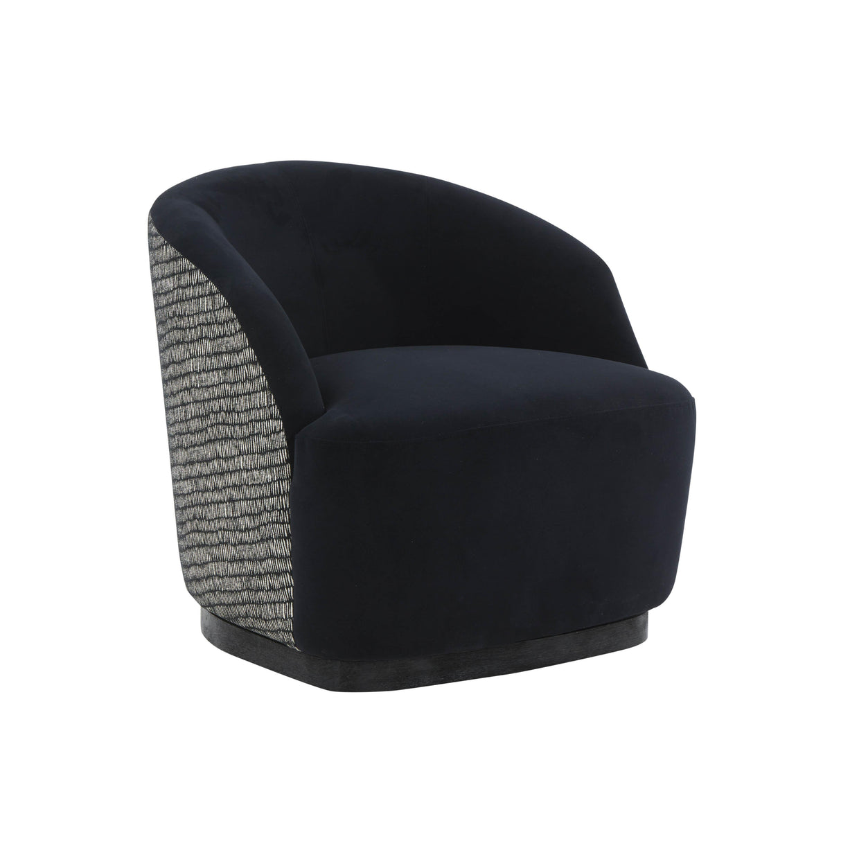 Reese Black Velvet Swivel Chair by TOV Furniture at Eve Furniture