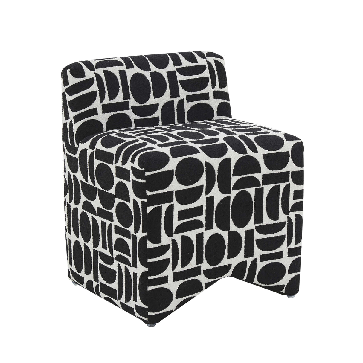 Pippa Geometric Jacquard Weave Stool by TOV Furniture at Eve Furniture