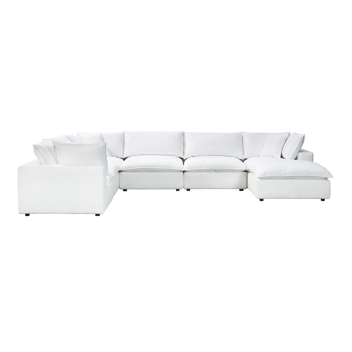 Cali Performance Fabric Modular 7-Piece Large Chaise Sectional by TOV Furniture at Eve Furniture