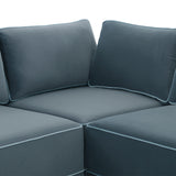 Willow Velvet Modular Large U Sectional by TOV Furniture at Eve Furniture
