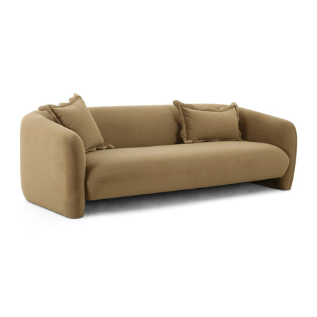 Lou Cafe Au Lait Performance Velvet Sofa by TOV Furniture at Eve Furniture