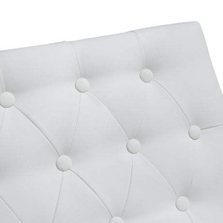 Helsinki White Performance Vegan Leather Stool - Set of 2 by TOV Furniture at Eve Furniture