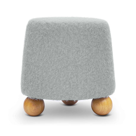 Jaine Loose Mohair Stool by TOV Furniture at Eve Furniture