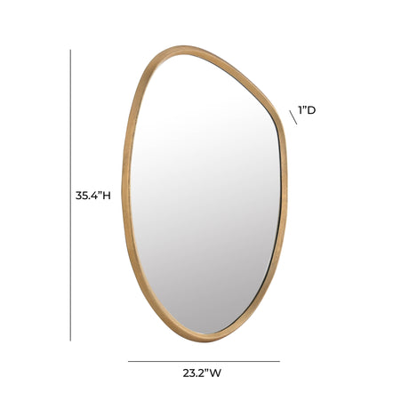 Mika Gold Wall Mirror by TOV Furniture at Eve Furniture