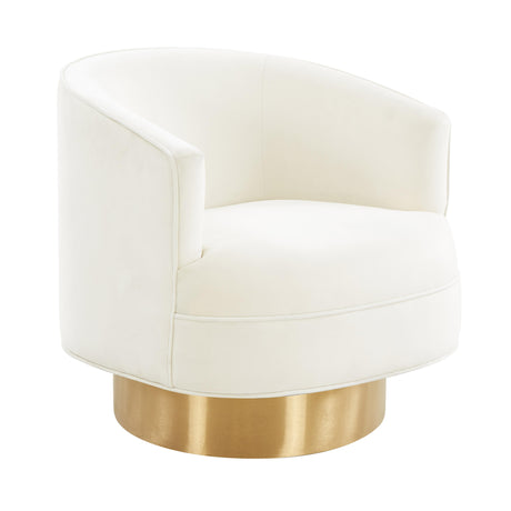 Stella Cream Velvet Swivel Chair by Inspire Me! Home Decor by TOV Furniture at Eve Furniture