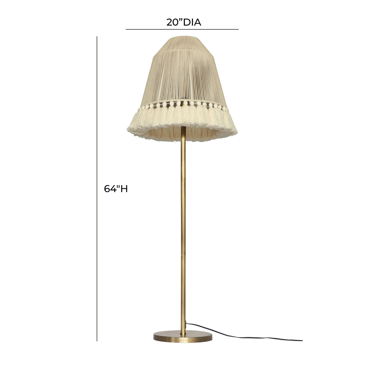 June White Floor Lamp by TOV Furniture at Eve Furniture