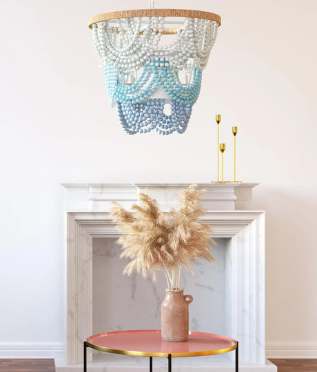 Jade Beaded Chandelier by TOV Furniture at Eve Furniture