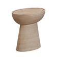 Eclipse Textured Faux Travertine Indoor / Outdoor Side Table by TOV Furniture at Eve Furniture