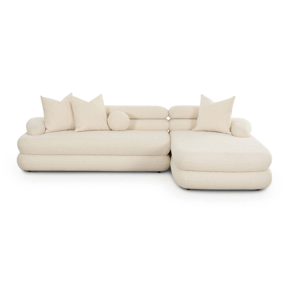 Lulu Cream Boucle Modular Sectional by TOV Furniture at Eve Furniture