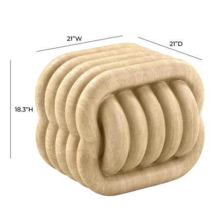 Love Knot Concrete Indoor / Outdoor Accent Stool by TOV Furniture at Eve Furniture