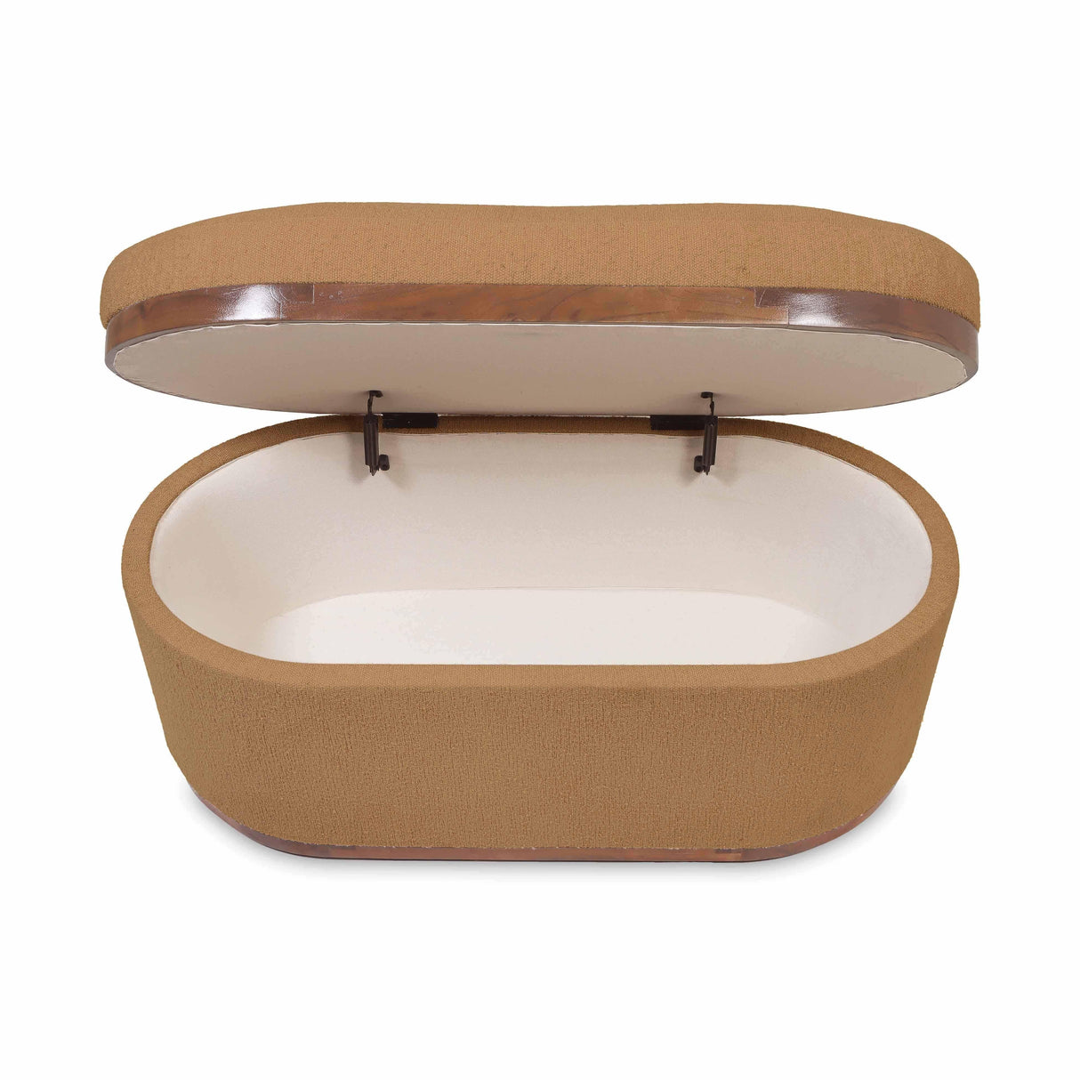 Olivier Boucle Oval Storage Ottoman by TOV Furniture at Eve Furniture