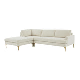Serena Velvet Chaise Sectional by TOV Furniture at Eve Furniture